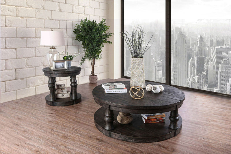 Mika Antique Gray Coffee Table