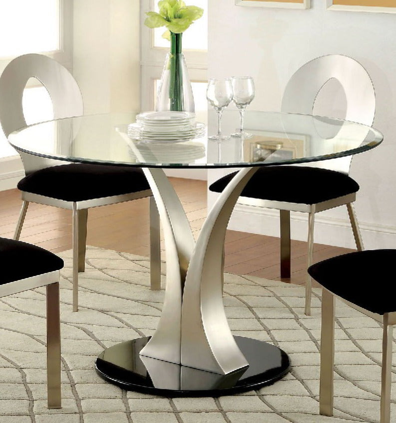 Valo Silver & Black Dining Table