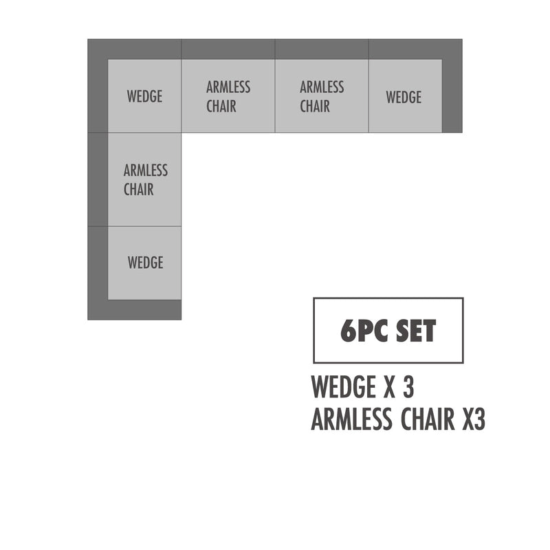 Pluma Ivory Fabric Modular Sectional Pre-Sets