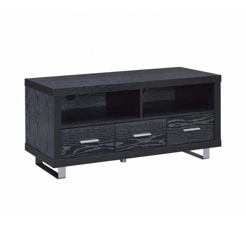 Aaran - Black Oak - 48″ 3 Drawer TV Console - Ornate Home