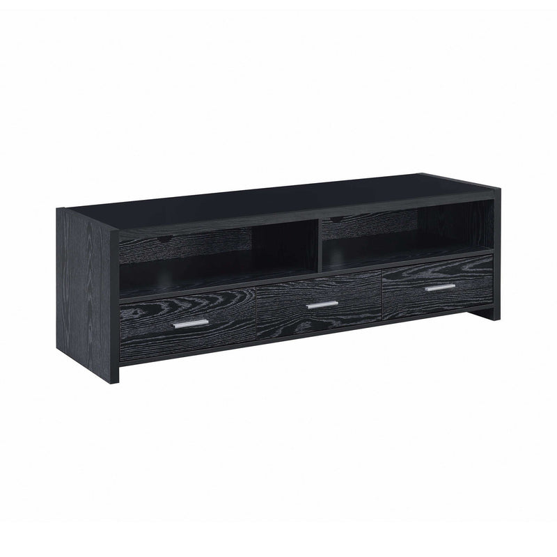 Aaran - Black Oak - 62″ 3 Drawer TV Console - Ornate Home