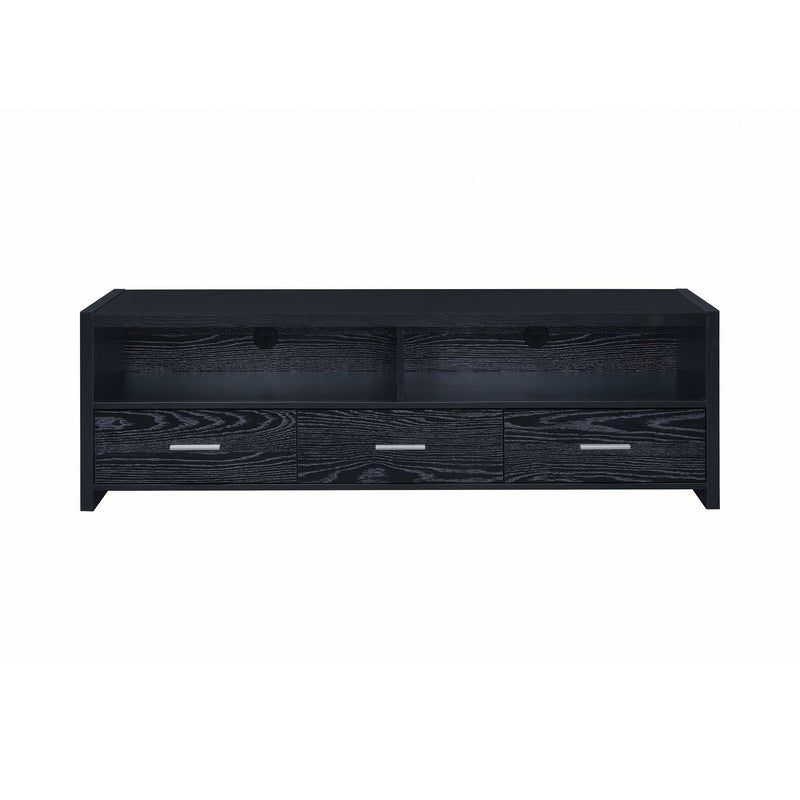 Aaran - Black Oak - 62″ 3 Drawer TV Console - Ornate Home