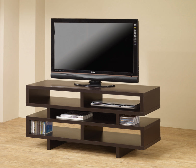 Caitlan - Cappuccino - Open Storage TV Console - Ornate Home