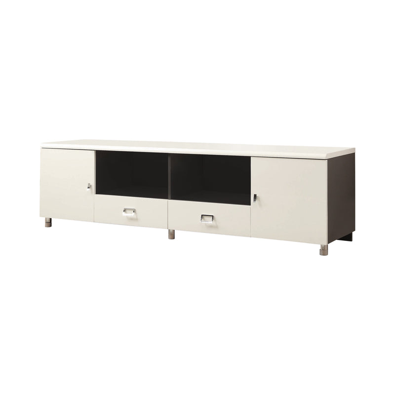 Burkett White & Grey 2 Drawer TV Console