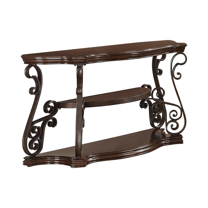 Sir Rawlinson - Deep Merlot & Clear - Sofa Table - Ornate Home