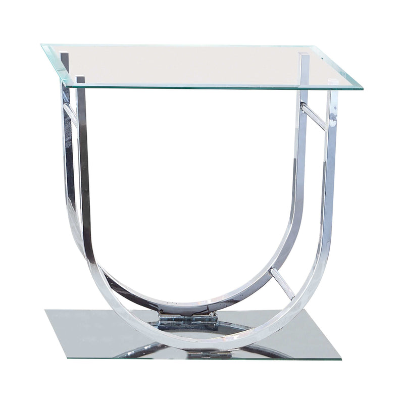 Alfie - Chrome - U Shaped End Table - Ornate Home