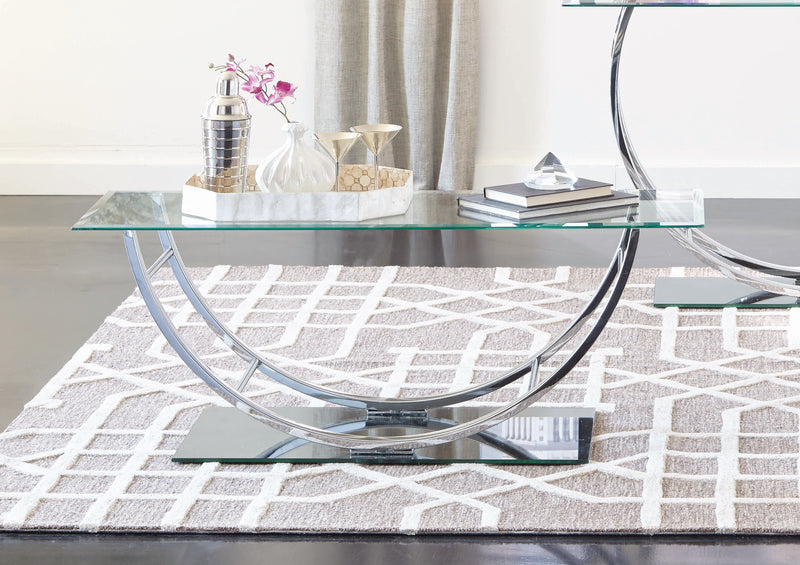 Alfie - Chrome - U Shaped Coffee Table - Ornate Home