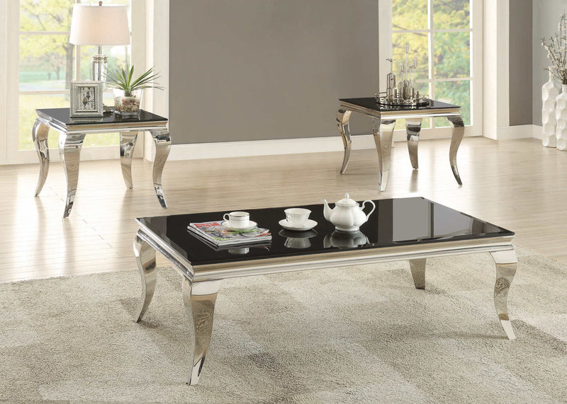 Abildgaard - Chrome & Black - Coffee Table - Ornate Home