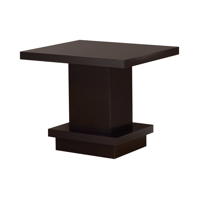 Nakita - Cappuccino - Pedestal Square End Table - Ornate Home