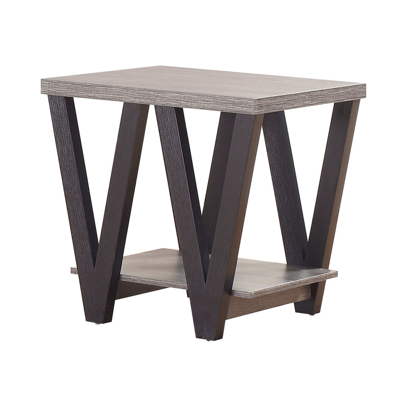 Higgins - Black & Antique Grey - End Table - Ornate Home