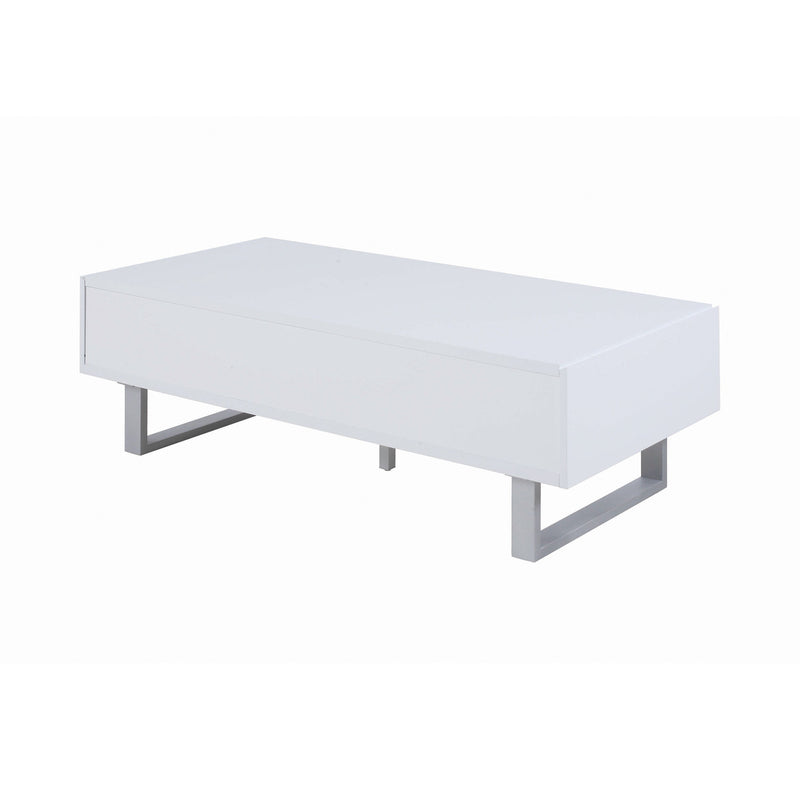 Atchsion Glossy White 2 Drawer Coffee Table