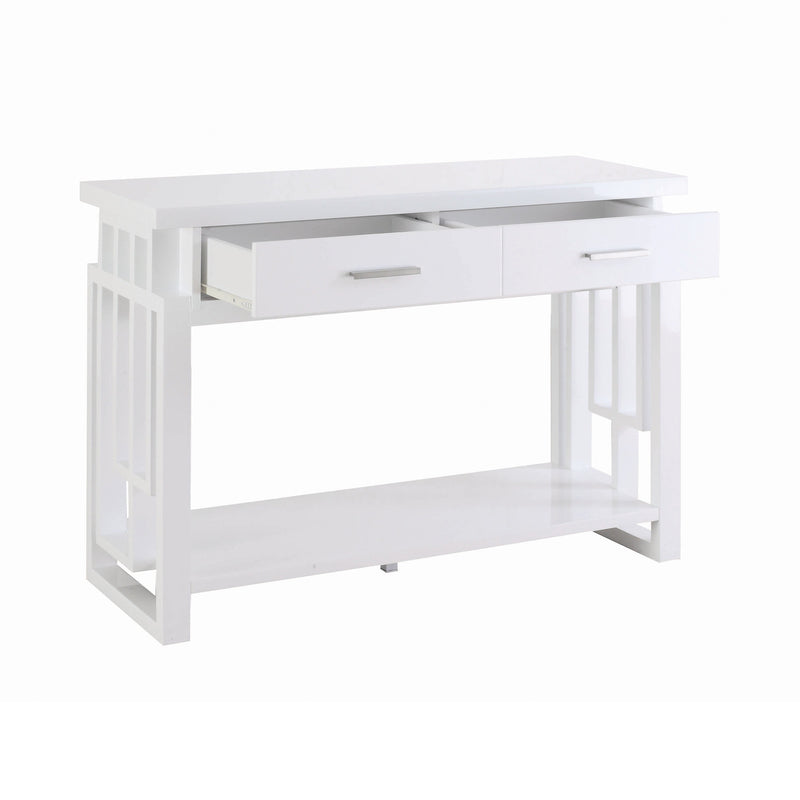 Schmitt High Glossy White Sofa Table