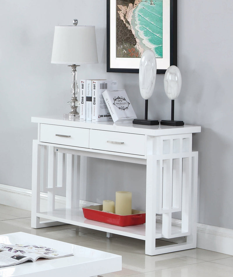 Schmitt High Glossy White Sofa Table