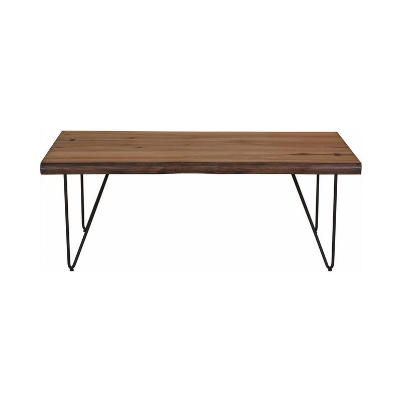 Cieran - Natural Honey & Gunmetal - Coffee Table w/ Hairpin Legs - Ornate Home