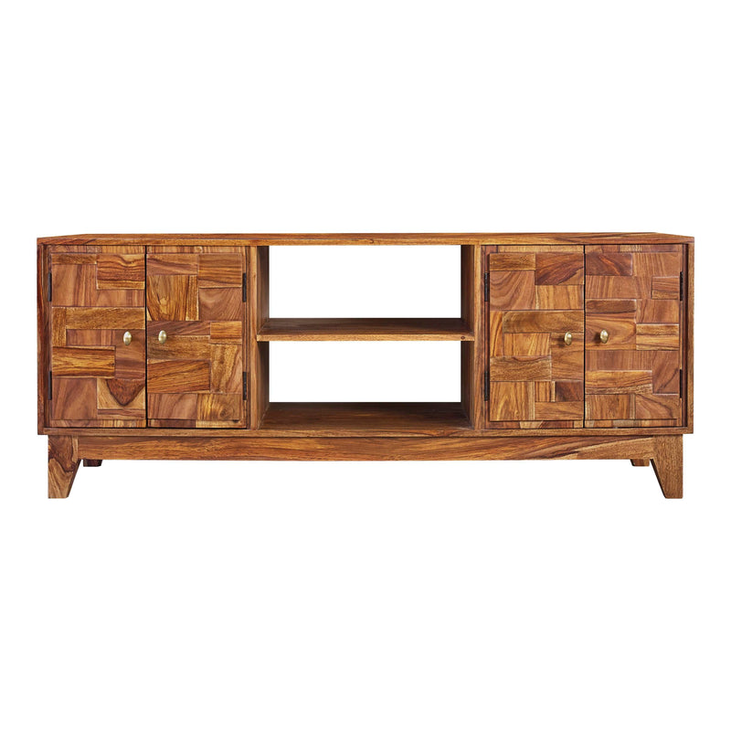 Dora - Natural Sheesham - TV Console - Ornate Home