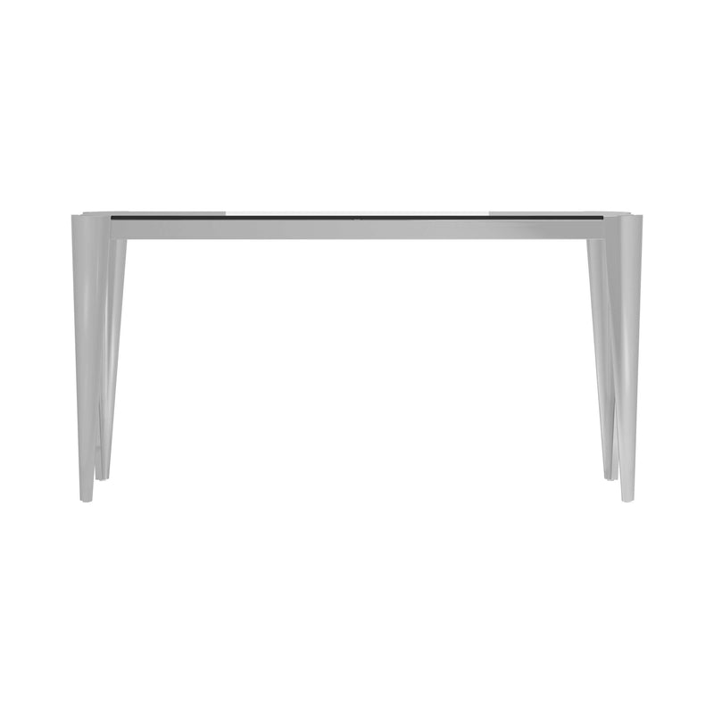 Kaleem - Silver & Grey - Glass Top Sofa Table - Ornate Home