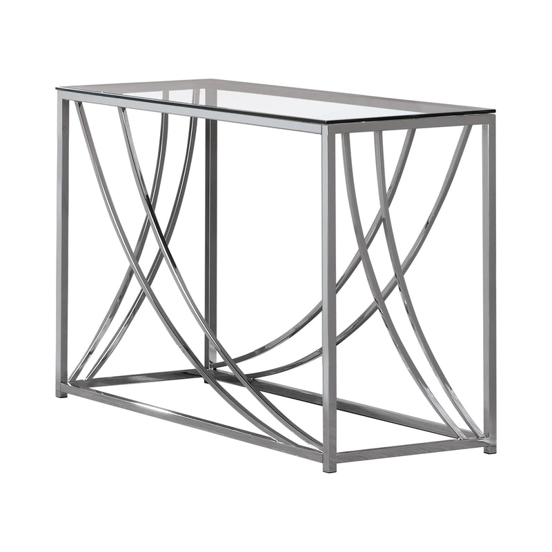 Lille Chrome Glass Top Rectangular Sofa Table