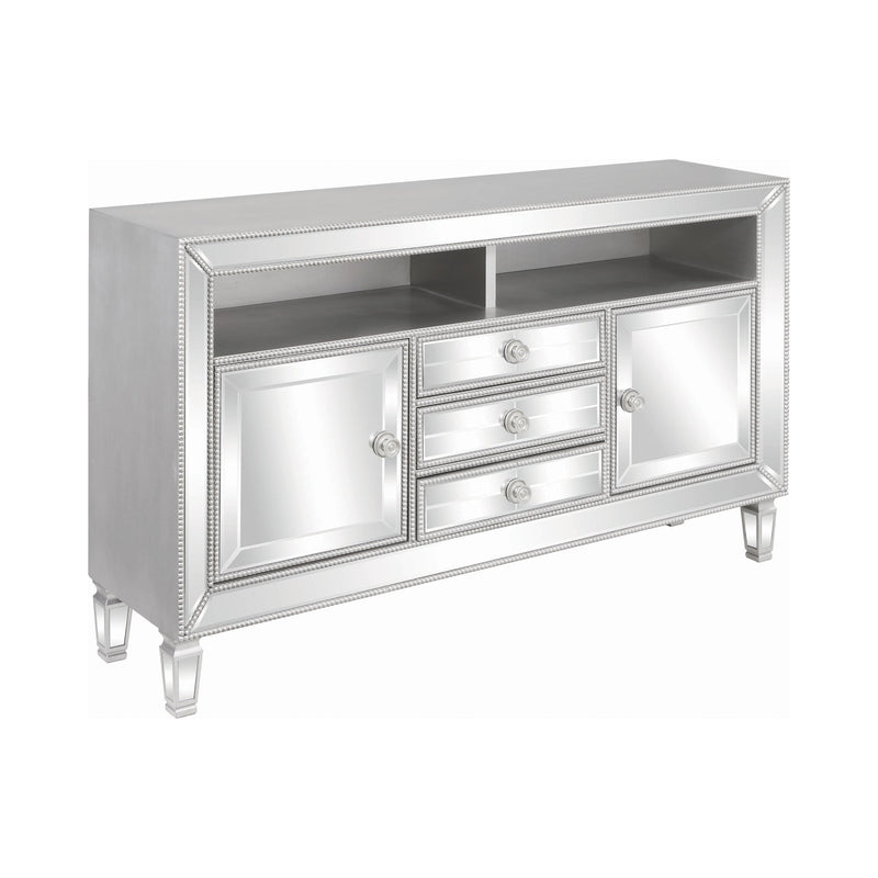 Zaynah Metallic Platinum 3 Drawer 60" TV Console