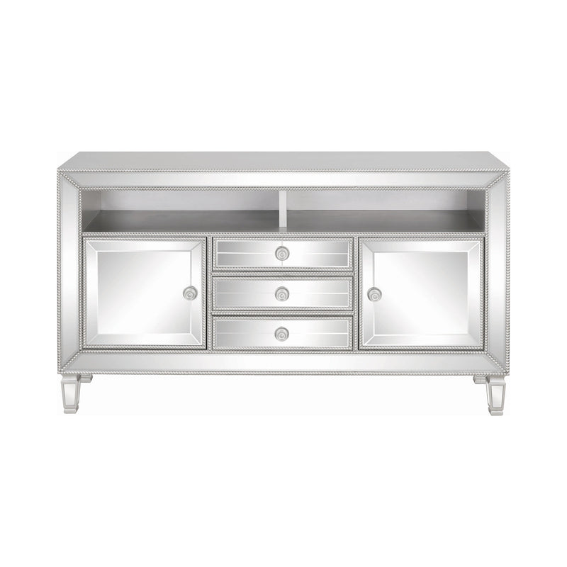 Zaynah Metallic Platinum 3 Drawer 60" TV Console