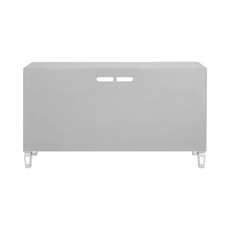 Zaynah Metallic Platinum 3 Drawer 60" TV Console