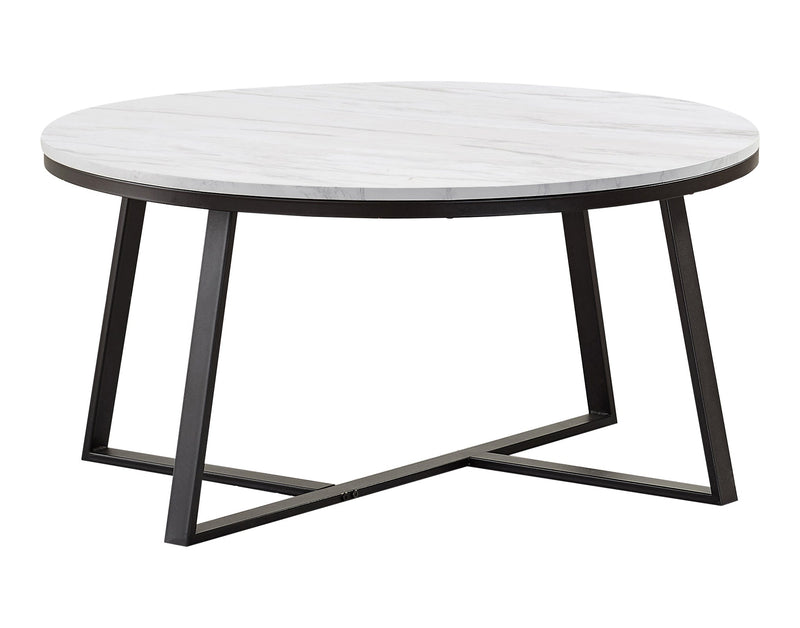 Hugo White & Matte Black Coffee Table