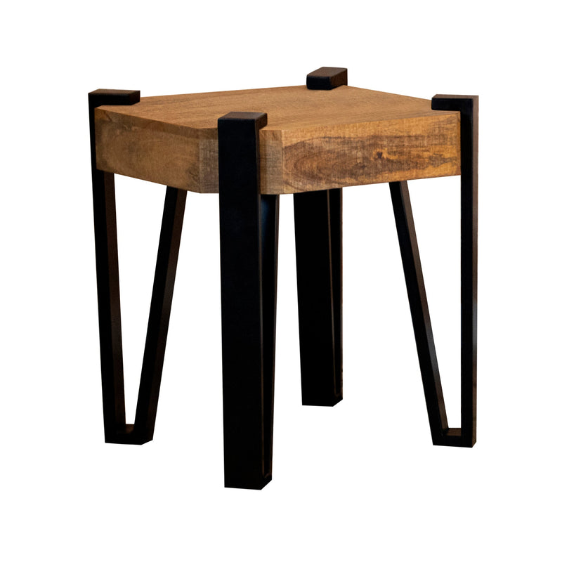 Sidrah - Natural & Matte Black - End Table - Ornate Home