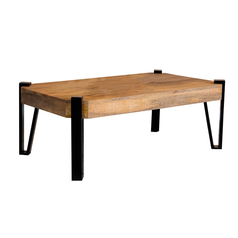 Sidrah - Natural & Matte Black - Coffee Table - Ornate Home