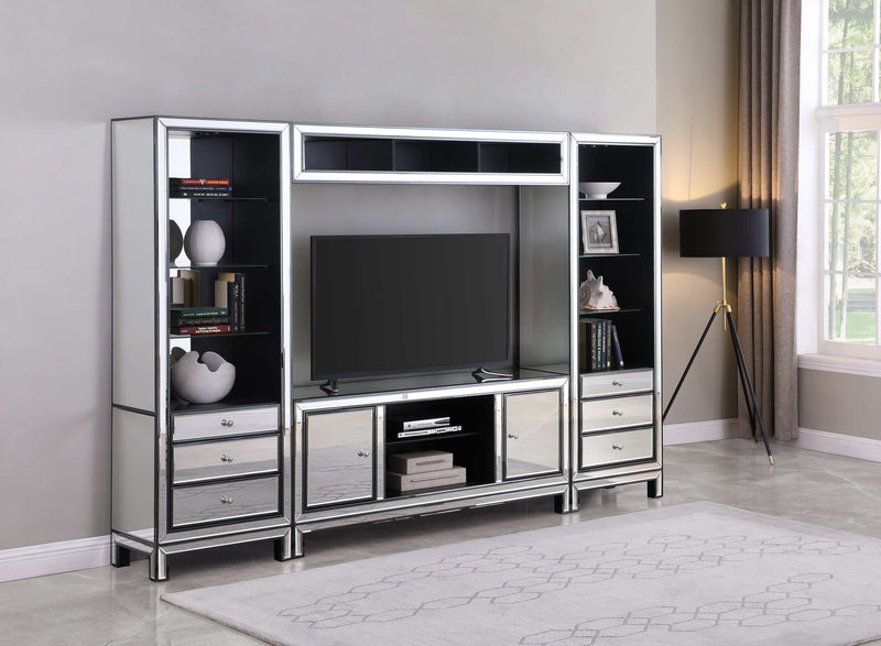 Orla - Black Titanium & Silver - TV Console - Ornate Home