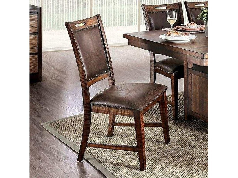 Wichita - Distressed Dark Oak - Side Chair (Set of 2) - Ornate Home