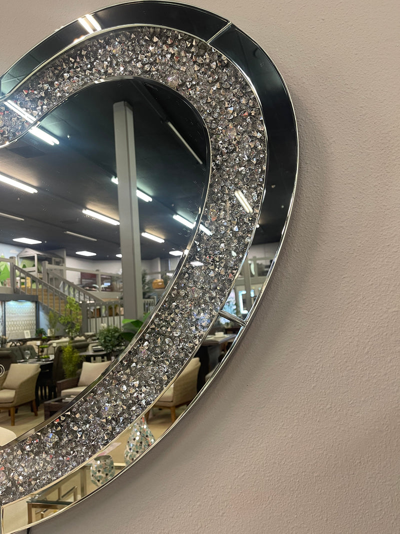 Issa Silver Heart Shape Wall Mirror