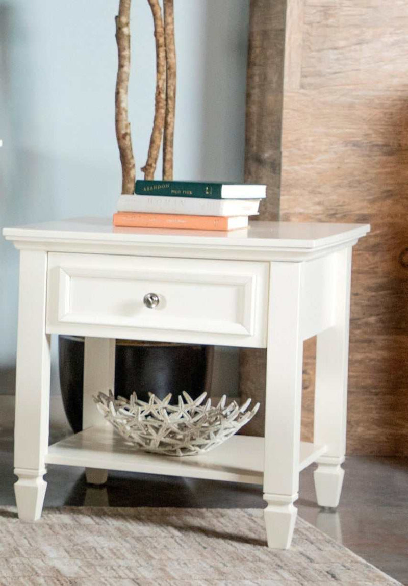 Mikaela - Buttermilk - End Table w/ Lower Shelf - Ornate Home