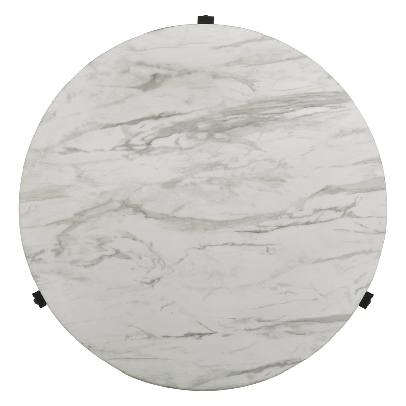 Tandi White Marble & Black Coffee Table