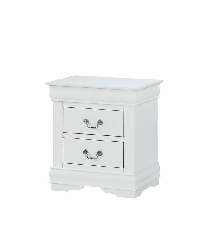 Louis Philip White Nightstand