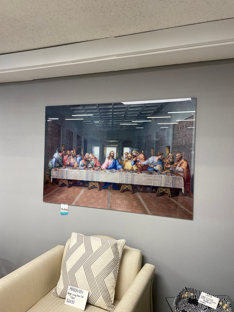 Last Supper Tempered Glass w / Foil Wall Art