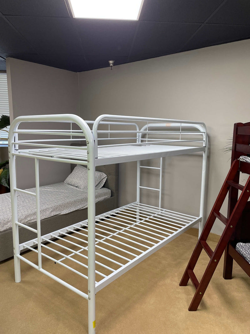 [DECEMBER SPECIAL] Thomas - White - Bunk Bed (Twin/Twin) - Ornate Home