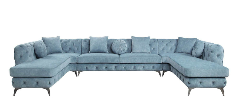 Atronia - Deep Green - "U" Shaped Sectional Sofa - Ornate Home