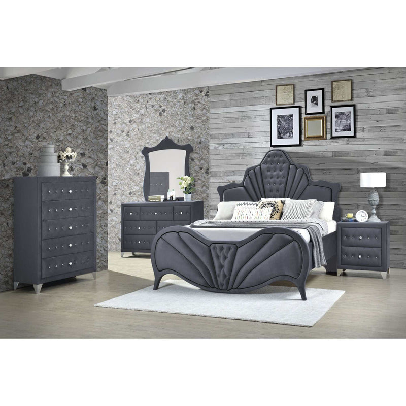 Dante - Gray Velvet - Dresser - Ornate Home