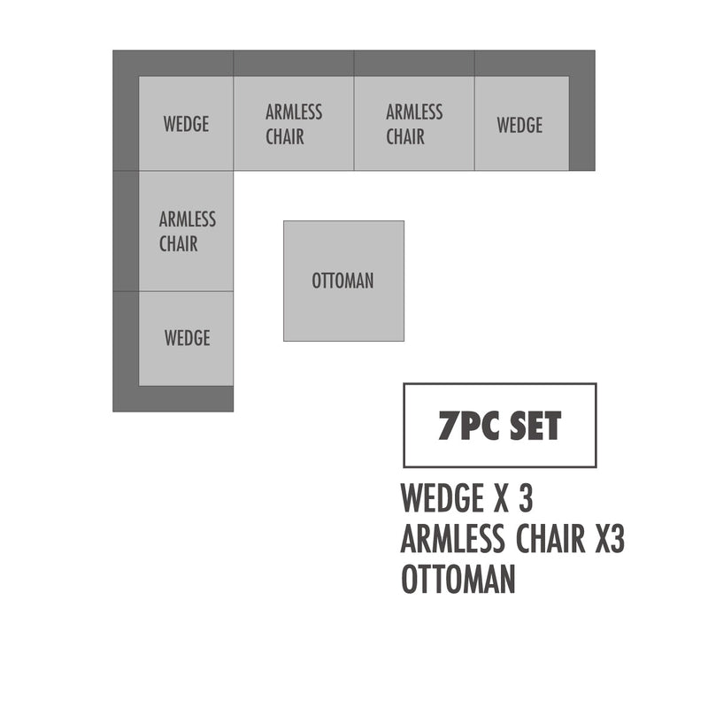 Sunny Natural White Modular Sectional / Create your own Style