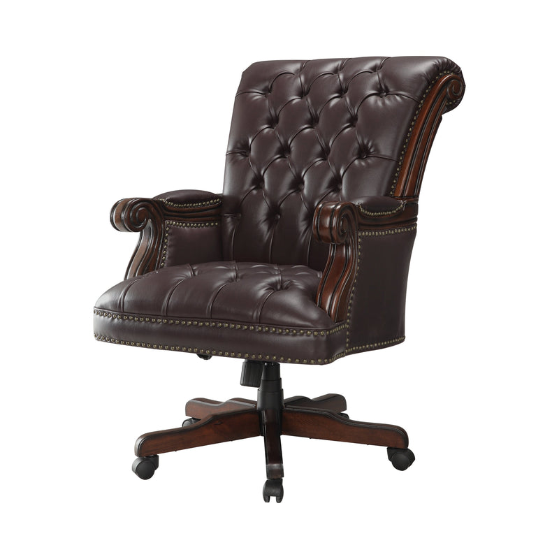 Calloway Dark Brown Adjustable Height Office Chair