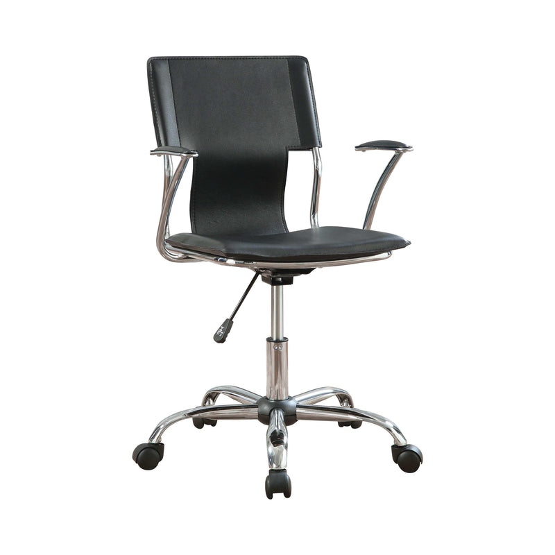 Milet - Black & Chrome - Adjustable Height Office Chair - Ornate Home