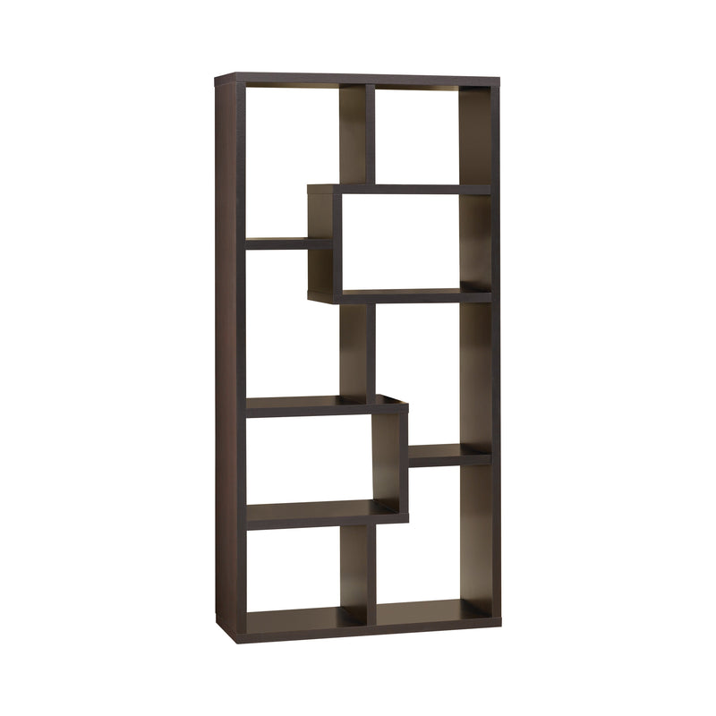 Theo Cappuccino 10-Shelf Bookcase