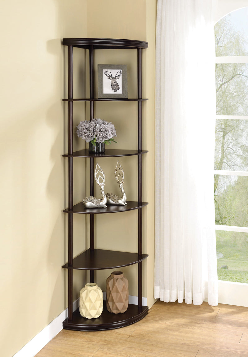 Zayna - Cappuccino - Corner Bookcase - Ornate Home