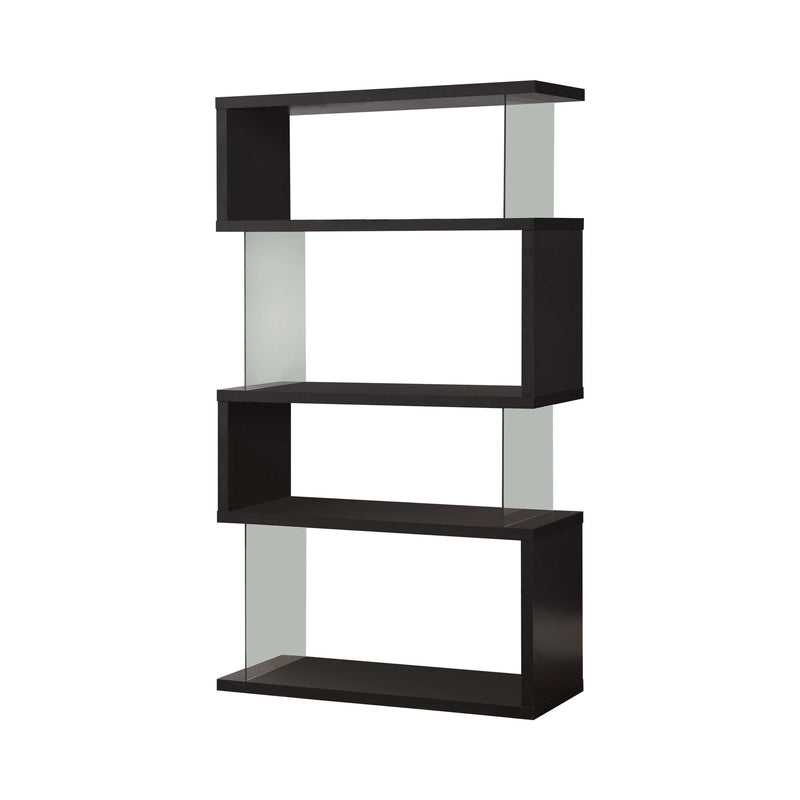 Emelle - Black & Clear - Bookcase - Ornate Home