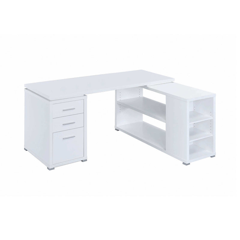 Yvette - White - L Shape Office Desk - Ornate Home