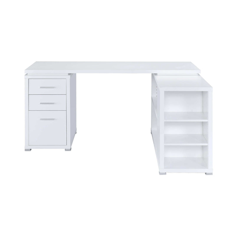 Yvette - White - L Shape Office Desk - Ornate Home