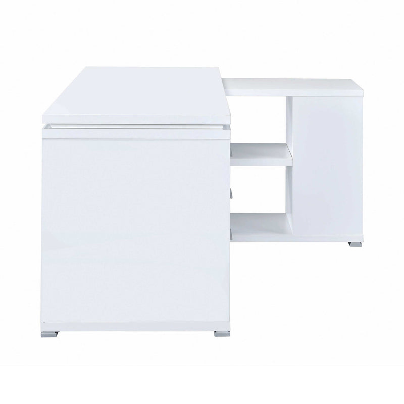 Yvette - White - L Shape Office Desk - Ornate Home