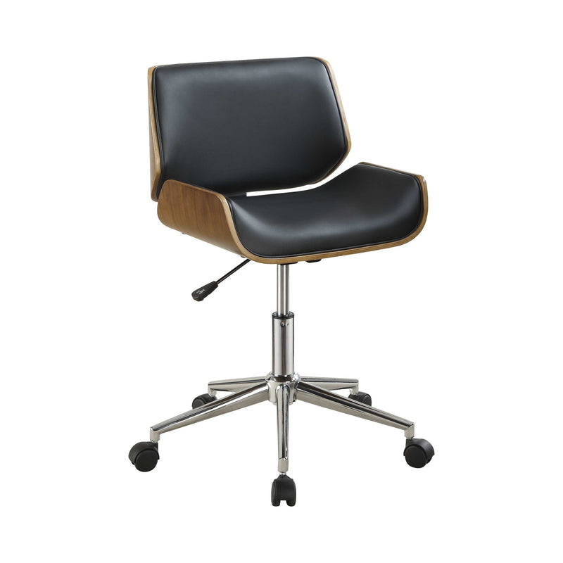 Lukas - Black & Chrome - Office Chair - Ornate Home