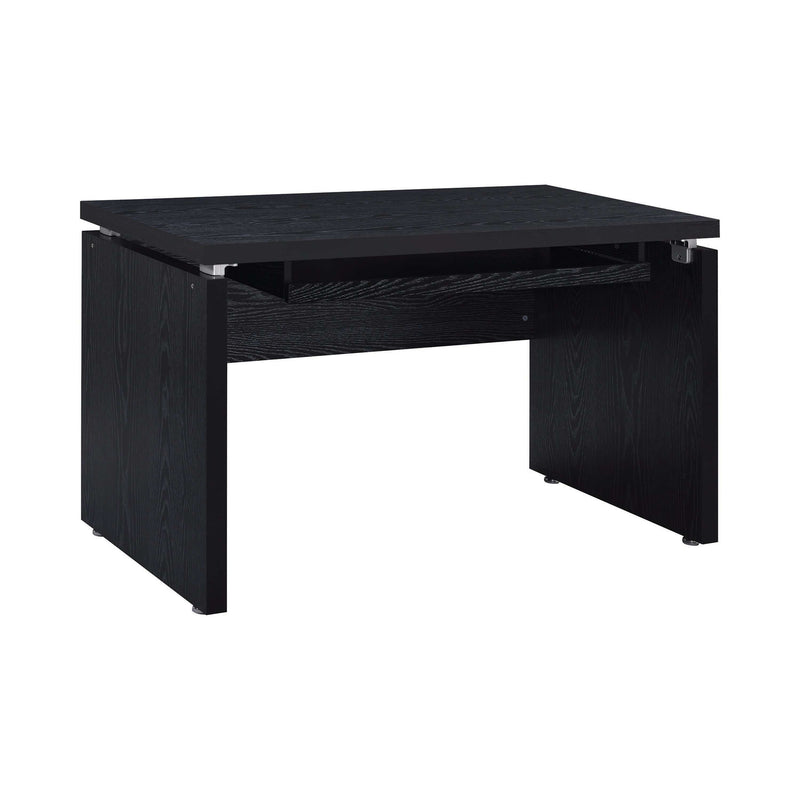 Russell - Black Oak - Computer Desk w/ Keyboard Tray - Ornate Home