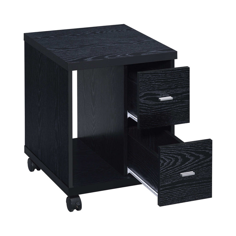 Russell - Black Oak - 2 Drawer CPU Stand - Ornate Home