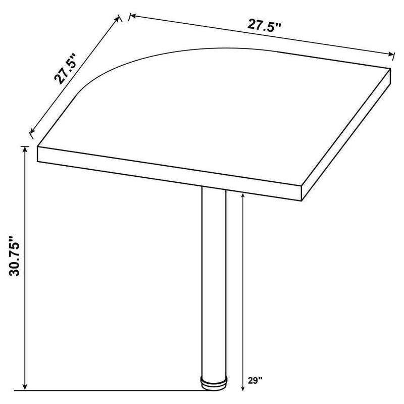 Skylar - Cappuccino - Square Corner Table - Ornate Home